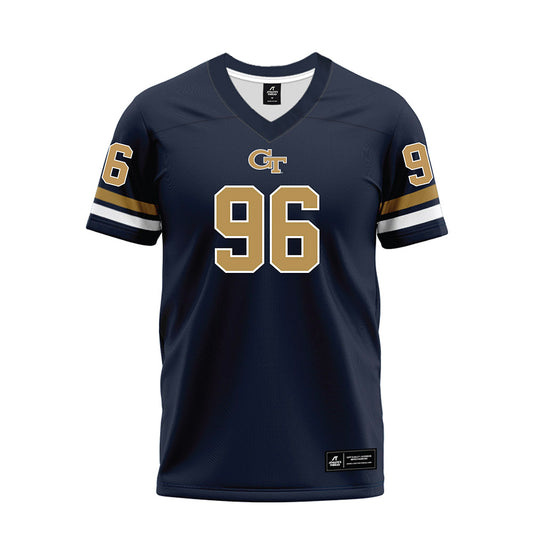 Georgia Tech - NCAA Football : Shymeik Jones - Blue Premium Football Jersey-0