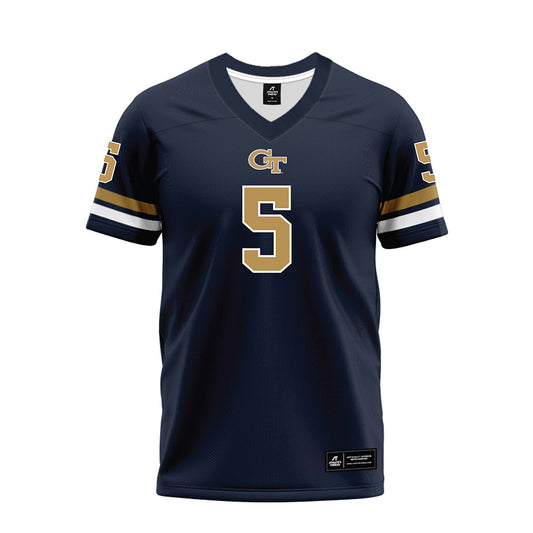 Georgia Tech - NCAA Football : Clayton Powell-Lee - Blue Premium Football Jersey-0