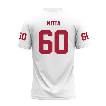 Oklahoma - NCAA Football : Caleb Nitta - White Premium Football Jersey-1