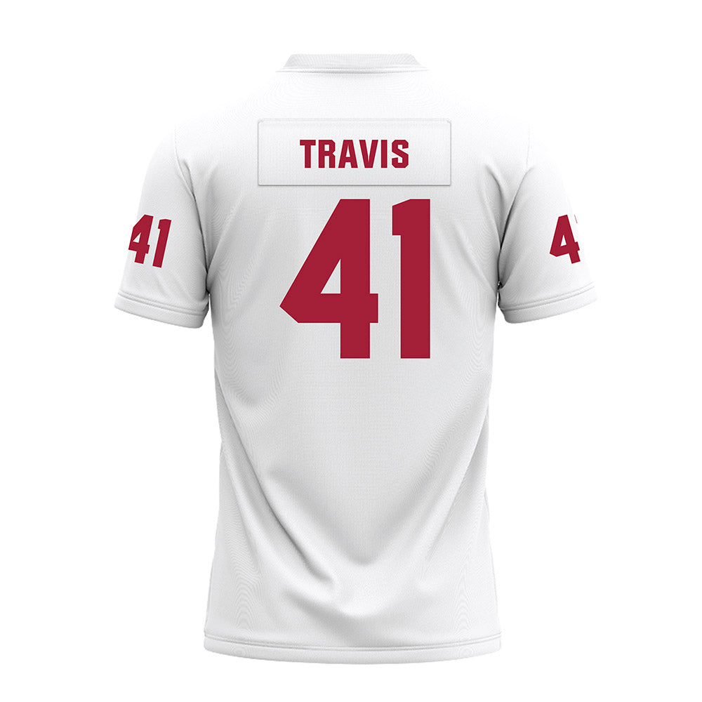Oklahoma - NCAA Football : Barrett Travis - White Premium Football Jersey-1