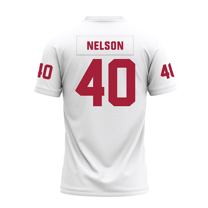 Oklahoma - NCAA Football : Matthew Nelson - White Premium Football Jersey-1