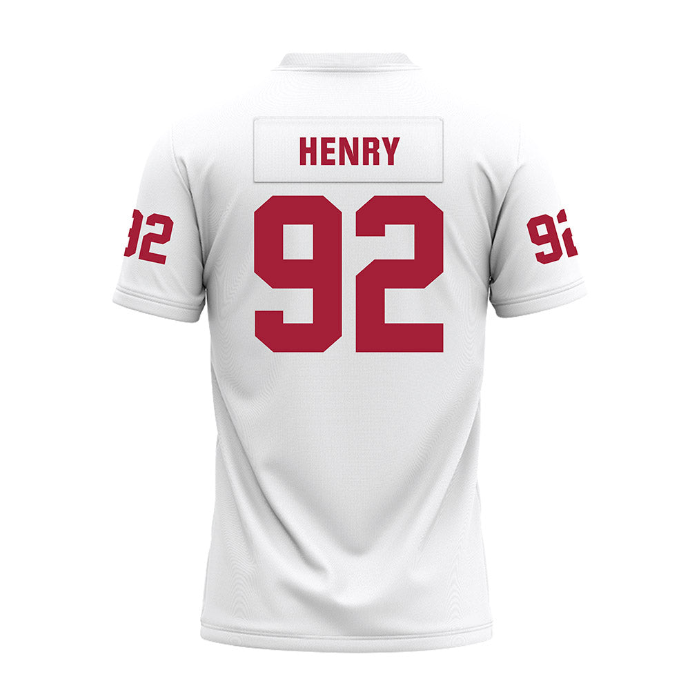 Oklahoma - NCAA Football : Jacob Henry - White Premium Football Jersey-1