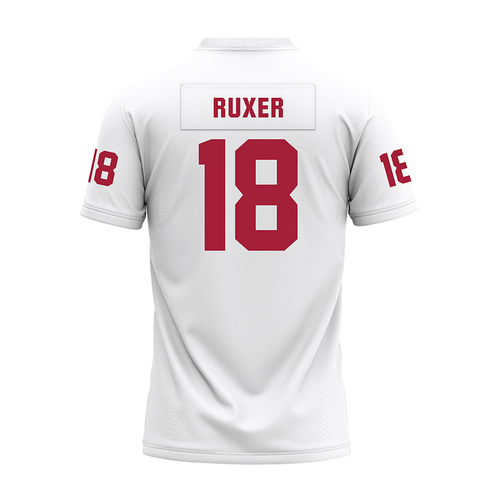 Oklahoma - NCAA Football : Tyler Ruxer - White Premium Football Jersey-1