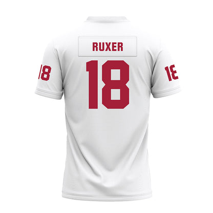 Oklahoma - NCAA Football : Tyler Ruxer - White Premium Football Jersey-1