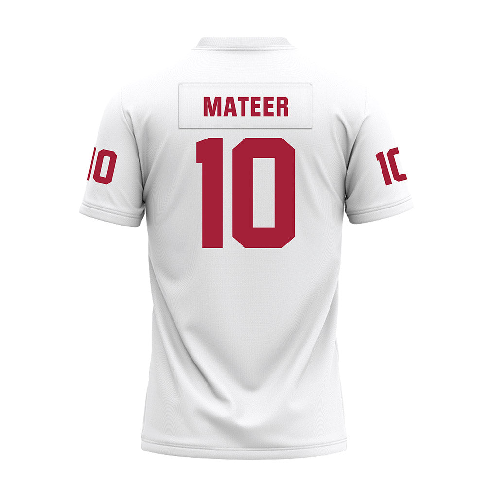 Oklahoma - NCAA Football : John Mateer - White Premium Football Jersey-1