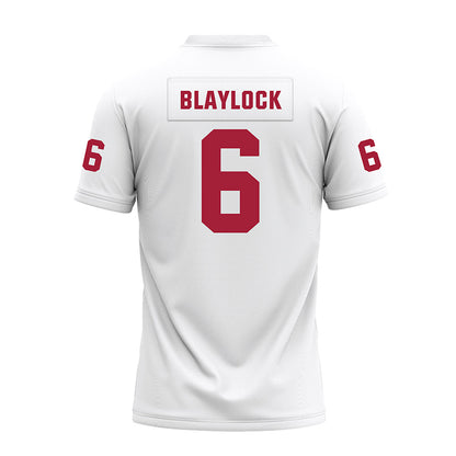 Oklahoma - NCAA Football : Tory Blaylock - White Premium Football Jersey-1