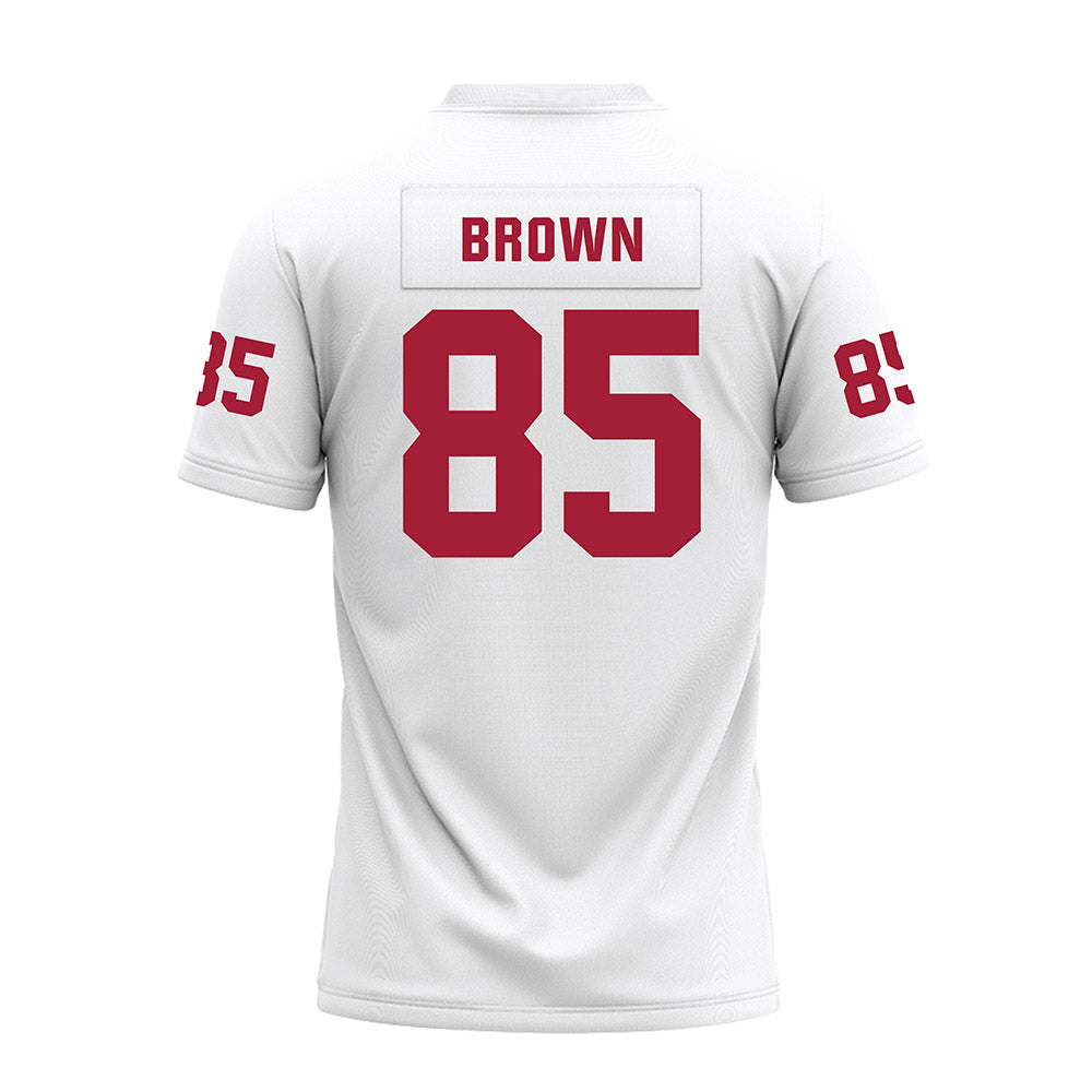 Oklahoma - NCAA Football : Trey Brown - White Premium Football Jersey-1
