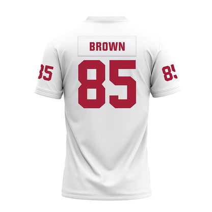 Oklahoma - NCAA Football : Trey Brown - White Premium Football Jersey-1