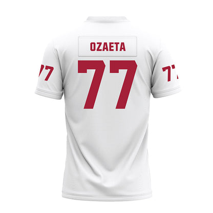 Oklahoma - NCAA Football : Heath Ozaeta - White Premium Football Jersey-1