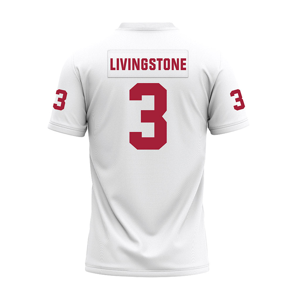Oklahoma - NCAA Football : Parker Livingstone - White Premium Football Jersey-1