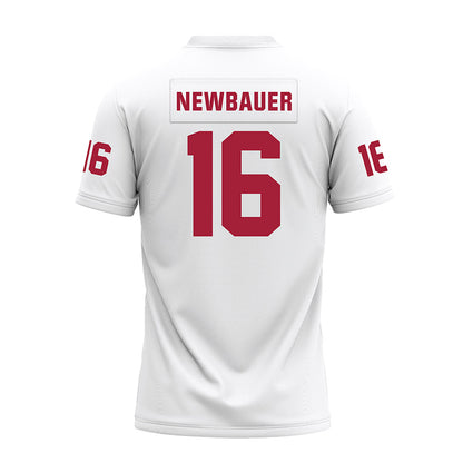Oklahoma - NCAA Football : Whitt Newbauer - White Premium Football Jersey-1