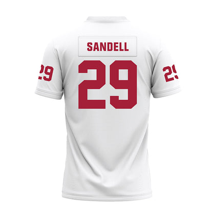 Oklahoma - NCAA Football : Tate Sandell - White Premium Football Jersey-1