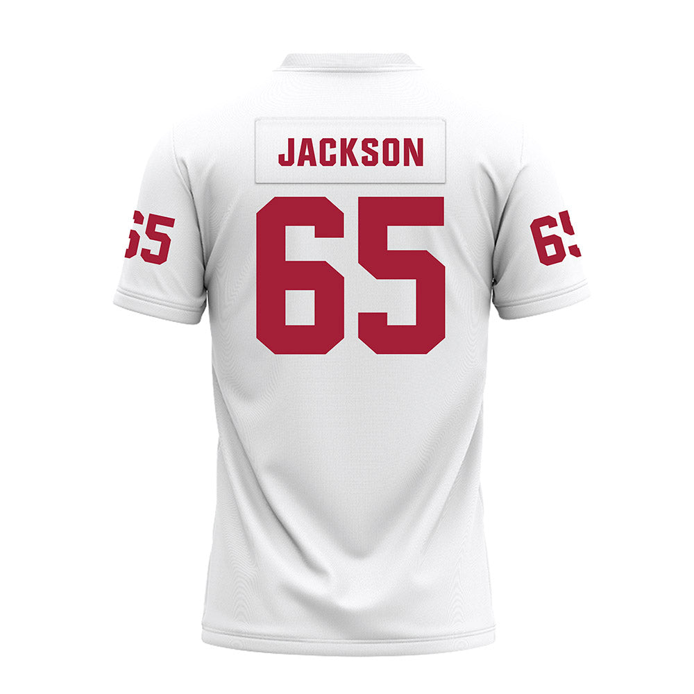 Oklahoma - NCAA Football : Jayden Jackson - White Premium Football Jersey-1