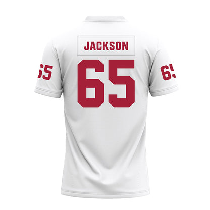 Oklahoma - NCAA Football : Jayden Jackson - White Premium Football Jersey-1