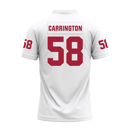 Oklahoma - NCAA Football : James Carrington - White Premium Football Jersey-1