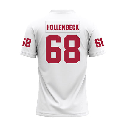 Oklahoma - NCAA Football : Owen Hollenbeck - White Premium Football Jersey-1