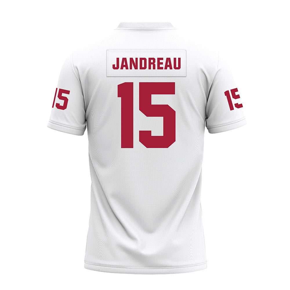 Oklahoma - NCAA Football : Beau Jandreau - White Premium Football Jersey-1