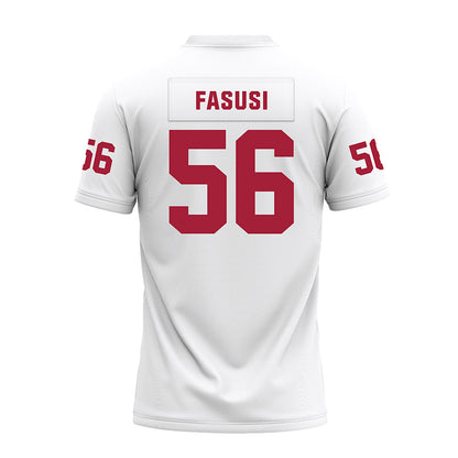 Oklahoma - NCAA Football : Michael Fasusi - White Premium Football Jersey-1