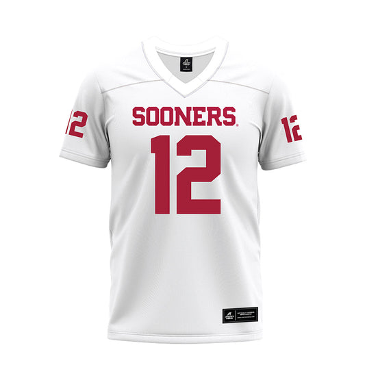 Oklahoma - NCAA Football : Alexia McDaniel - White Premium Football Jersey-0