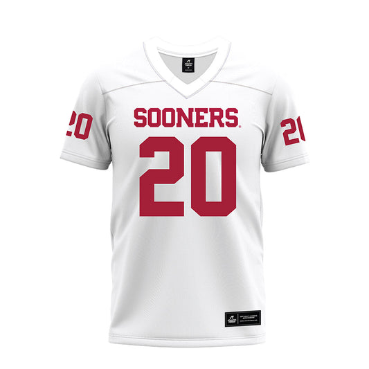 Oklahoma - NCAA Football : Jonathan Hatton - White Premium Football Jersey-0