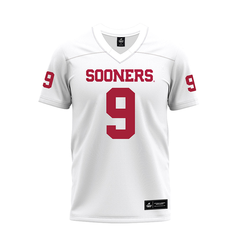 Oklahoma - NCAA Football : Dakoda Fields - White Premium Football Jersey-0