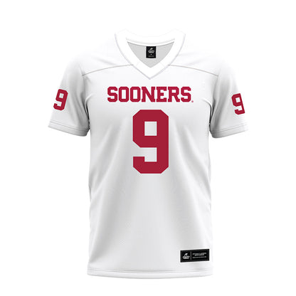 Oklahoma - NCAA Football : Dakoda Fields - White Premium Football Jersey-0