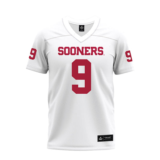 Oklahoma - NCAA Football : Dakoda Fields - White Premium Football Jersey-0