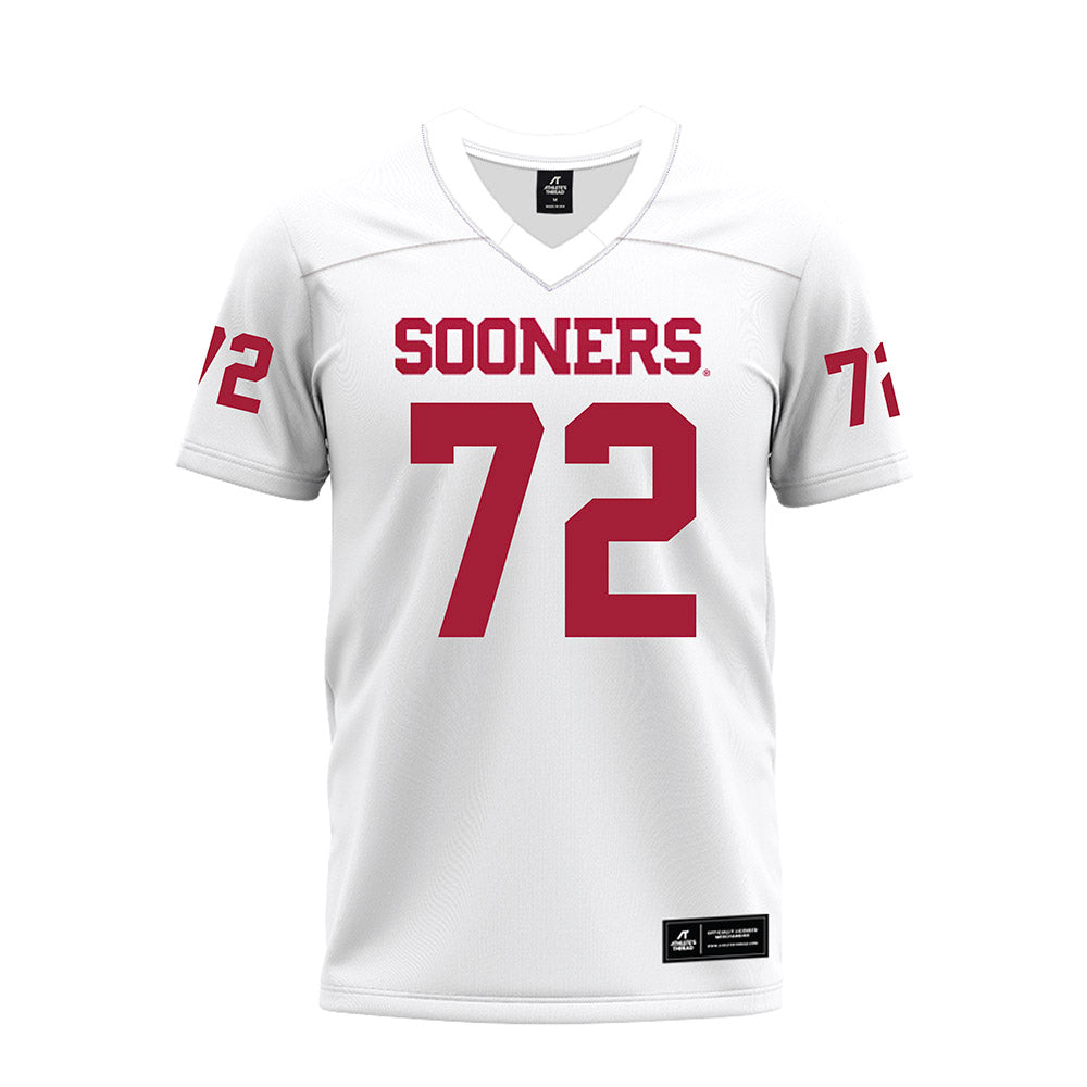 Oklahoma - NCAA Football : Fred Hinton - White Premium Football Jersey-0