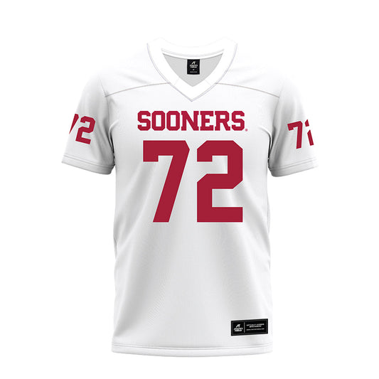 Oklahoma - NCAA Football : Fred Hinton - White Premium Football Jersey-0