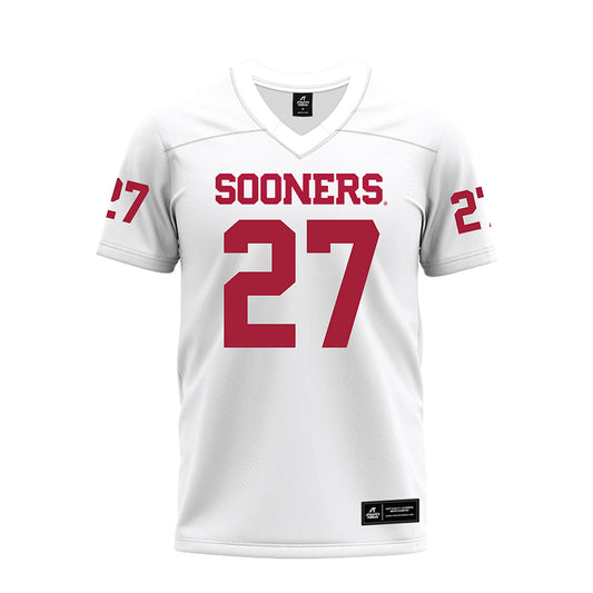 Oklahoma - NCAA Football : Trace Rudd - White Premium Football Jersey-0