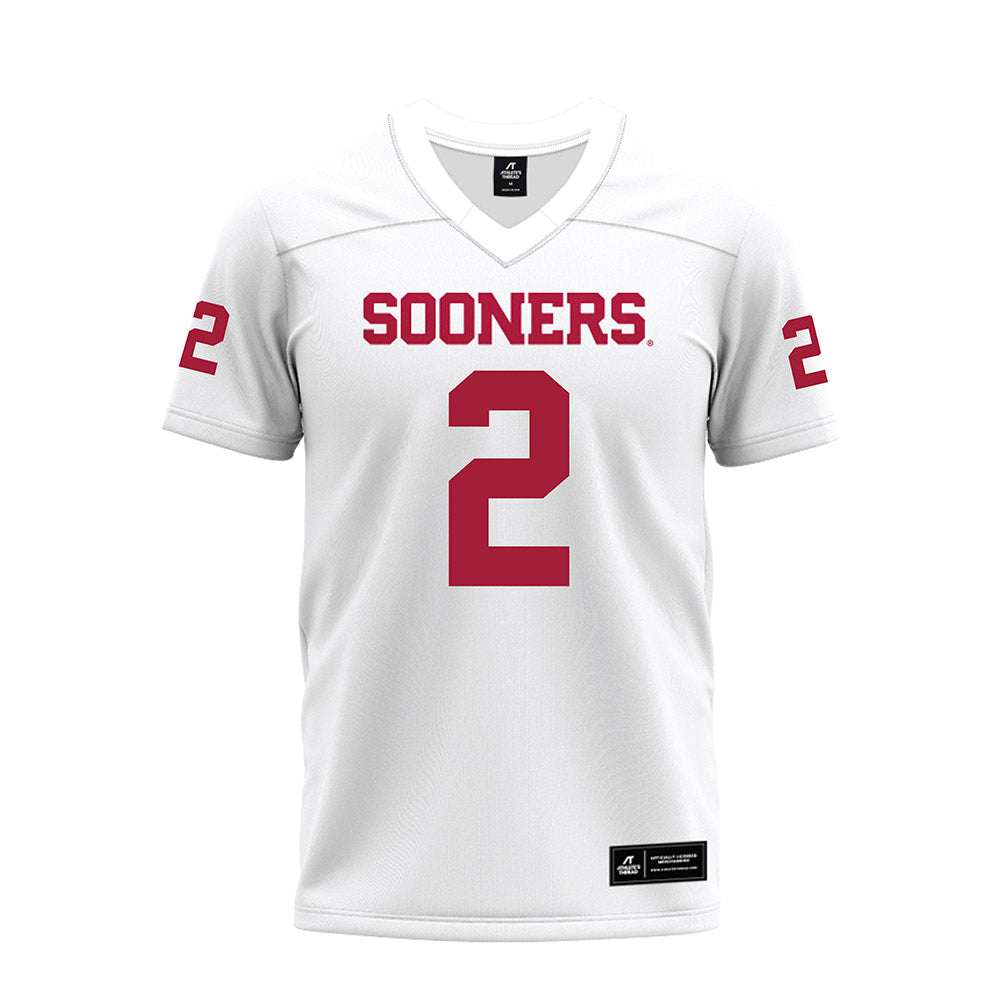 Oklahoma - NCAA Football : Omarion Robinson - White Premium Football Jersey-0