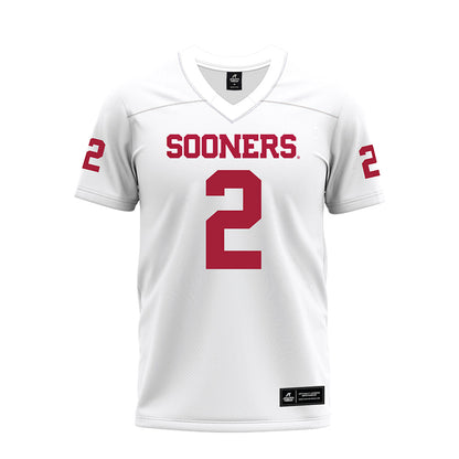 Oklahoma - NCAA Football : Omarion Robinson - White Premium Football Jersey-0