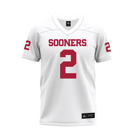 Oklahoma - NCAA Football : Omarion Robinson - White Premium Football Jersey-0
