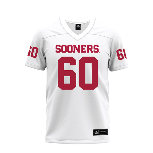 Oklahoma - NCAA Football : Caleb Nitta - White Premium Football Jersey-0