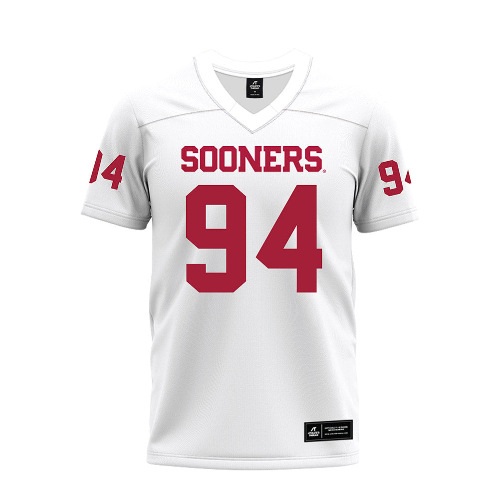 Oklahoma - NCAA Football : Kenny Ozowalu - White Premium Football Jersey-0