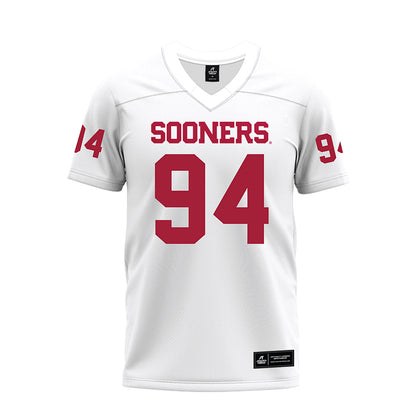 Oklahoma - NCAA Football : Kenny Ozowalu - White Premium Football Jersey-0