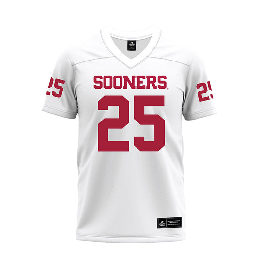 Oklahoma - NCAA Football : Michael Boganowski - White Premium Football Jersey-0