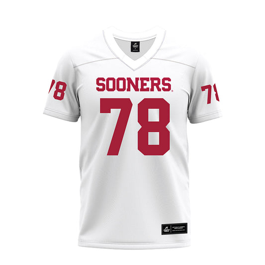 Oklahoma - NCAA Football : Luke Baklenko - White Premium Football Jersey-0