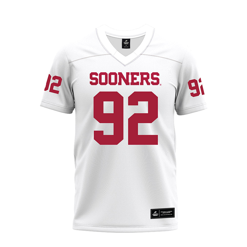 Oklahoma - NCAA Football : Jacob Henry - White Premium Football Jersey-0