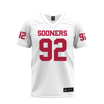 Oklahoma - NCAA Football : Jacob Henry - White Premium Football Jersey-0