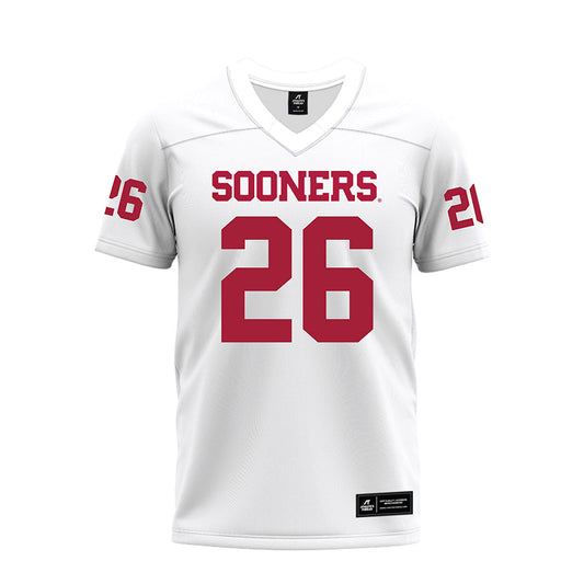 Oklahoma - NCAA Football : Leonard Webster - White Premium Football Jersey-0