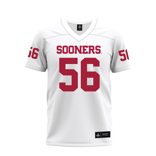 Oklahoma - NCAA Football : Michael Fasusi - White Premium Football Jersey-0