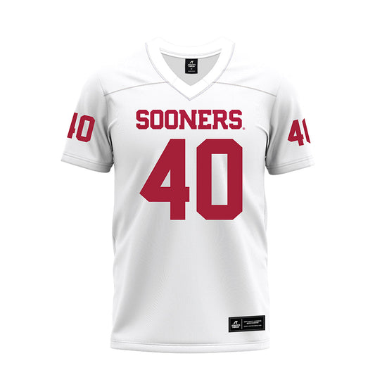 Oklahoma - NCAA Football : Matthew Nelson - White Premium Football Jersey-0