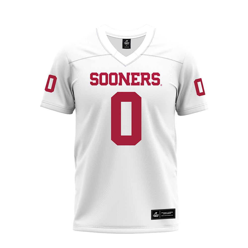 Oklahoma - NCAA Football : David Stone - White Premium Football Jersey-0