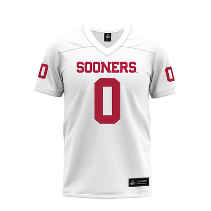 Oklahoma - NCAA Football : David Stone - White Premium Football Jersey-0