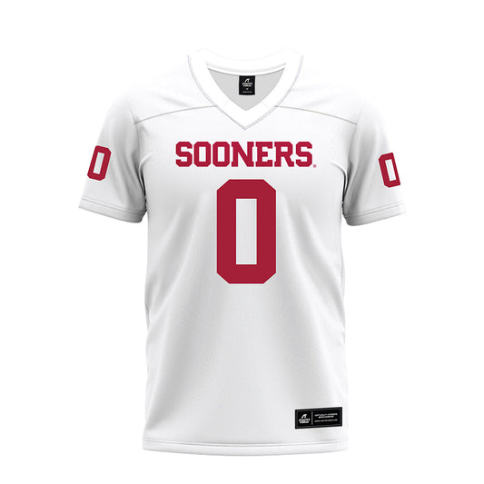 Oklahoma - NCAA Football : David Stone - White Premium Football Jersey-0