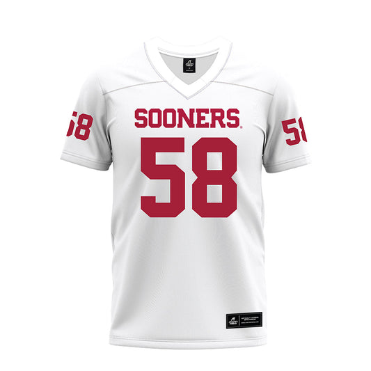 Oklahoma - NCAA Football : James Carrington - White Premium Football Jersey-0