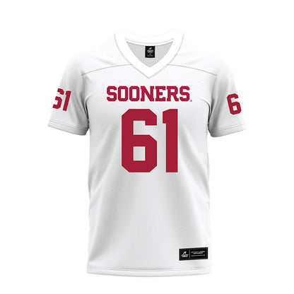 Oklahoma - NCAA Football : Kenneth Wermy - White Premium Football Jersey-0
