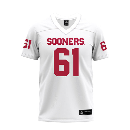 Oklahoma - NCAA Football : Kenneth Wermy - White Premium Football Jersey-0
