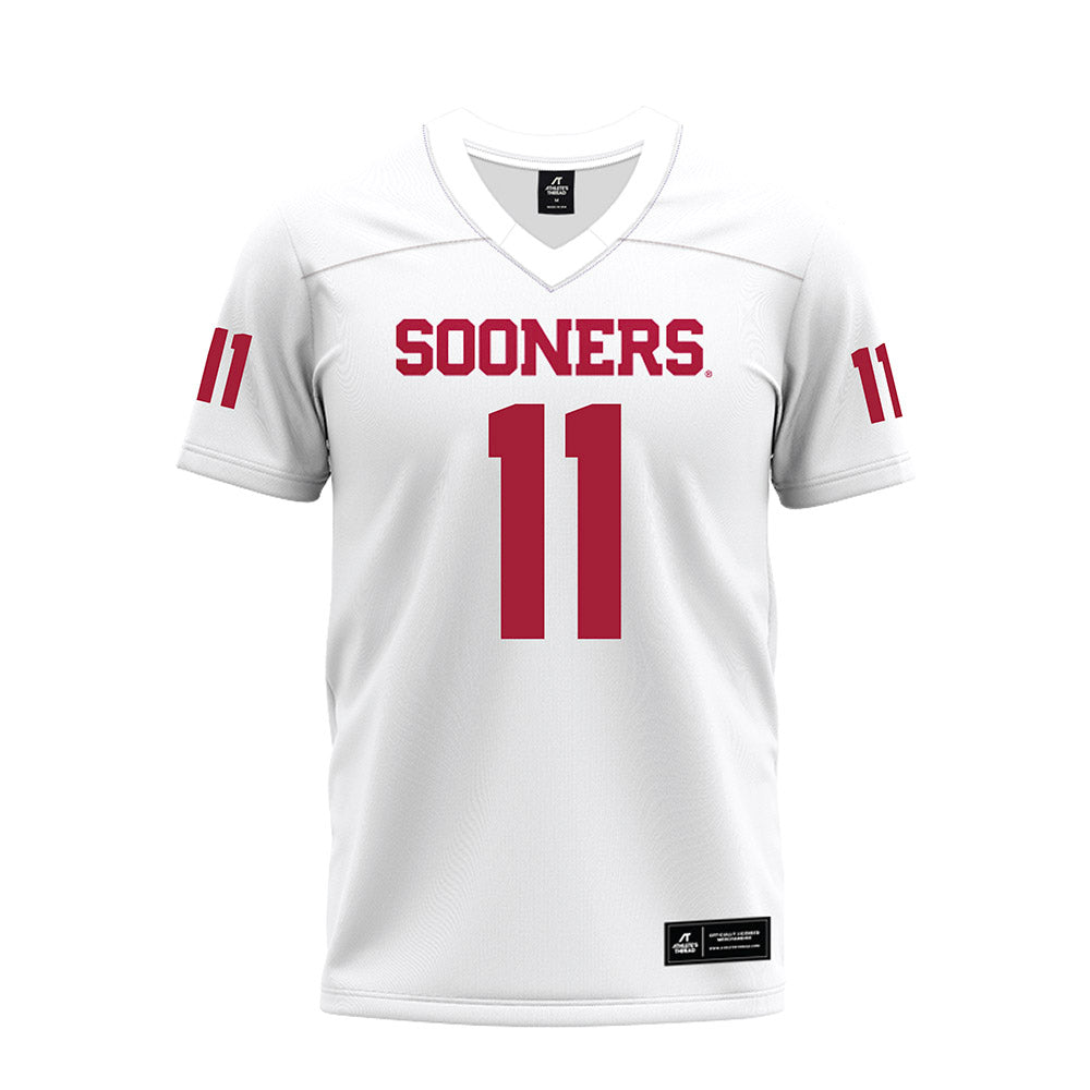 Oklahoma - NCAA Football : Kristan Moore - White Premium Football Jersey-0